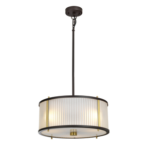 Corona 3 Light Pendant - muzejní bronz Elstead small 0