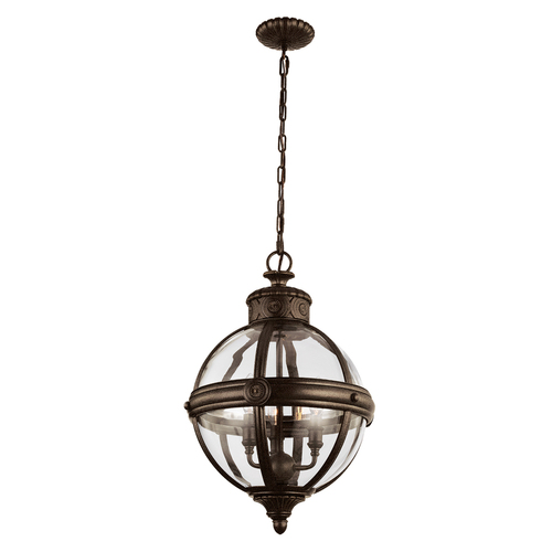 Kontrola Závěsný lustr Adams 3 Light - Britský bronzový Elstead