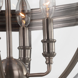 Závěsný lustr Adams 4 Light - Starožitný Nikl Elstead small 3