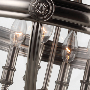 Závěsný lustr Adams 4 Light - Starožitný Nikl Elstead small 5