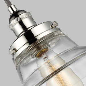 Baskin 1 Light Pendant - Leštěný nikl Elstead small 1