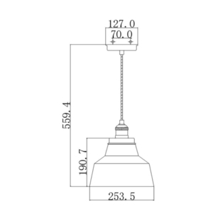 Baskin 1 Light Pendant - Leštěný nikl Elstead small 3