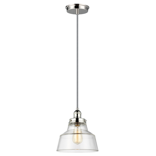 Kontrola Baskin 1 Light Pendant - Leštěný nikl Elstead