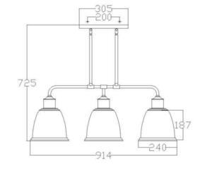 Lustr Hobson 3 Light Island Satin Nickel Elstead small 5