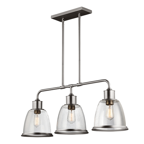 Kontrola Lustr Hobson 3 Light Island Satin Nickel Elstead