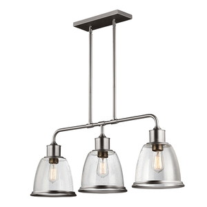 Lustr Hobson 3 Light Island Satin Nickel Elstead small 0