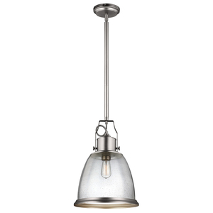 Hobson 1 světlý velký přívěsek Satin Nickel Elstead small 0