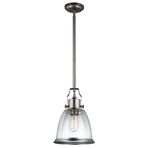 Kontrola Hobson 1 Light Pendant Lamp Medium Satin Nickel Elstead