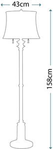 Kajuta 2 lehká stojací lampa - Bali Brass Elstead small 5