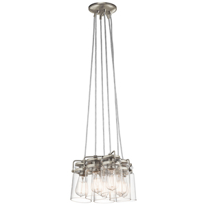Brinley 6 Light Pendant - Brushed Nickel Elstead small 0