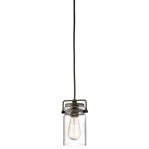 Brinley 1 světlo Mini závěsné svítidlo - Olde Bronze Elstead small 0