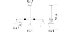Danika 3 Light Linear Lustr Elstead small 2