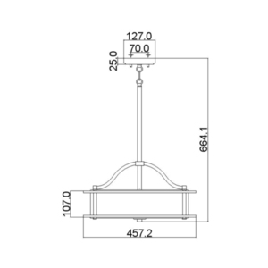 Emory 3 závěsná/polopropustná lampa - klasická cínová Elstead small 3