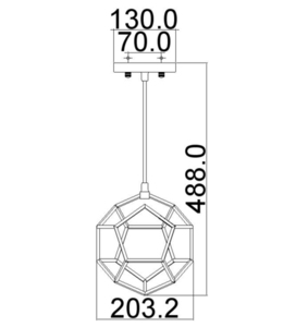 Rocklyn 1 Light Mini Pendant Lamp surová ocel Elstead. small 1