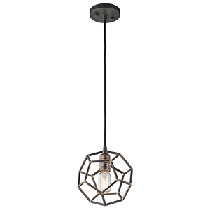 Rocklyn 1 Light Mini Pendant Lamp surová ocel Elstead. small 0