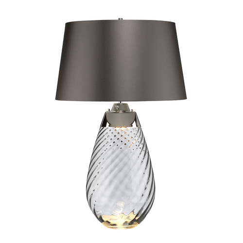 Kontrola Lehká velká kouřová stolní lampa Lena 2 Elstead