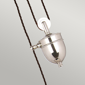 Provence 1 Light Rise and Fall Pendant Lamp - leštěný nikl Elstead small 3