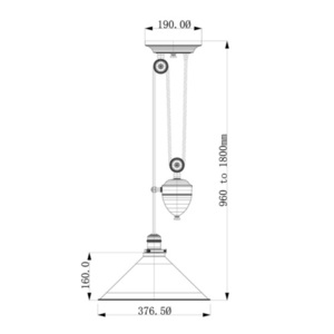 Provence 1 Light Rise and Fall Pendant Lamp - leštěný nikl Elstead small 5