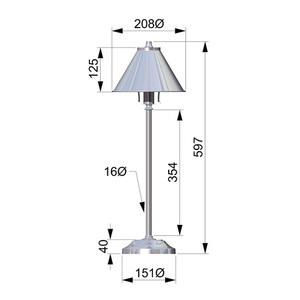 Provence 1 Light Stick Lamp - Leštěný nikl Elstead small 3