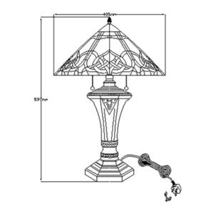Cambridge 2 Light stolní lampa Elstead small 4