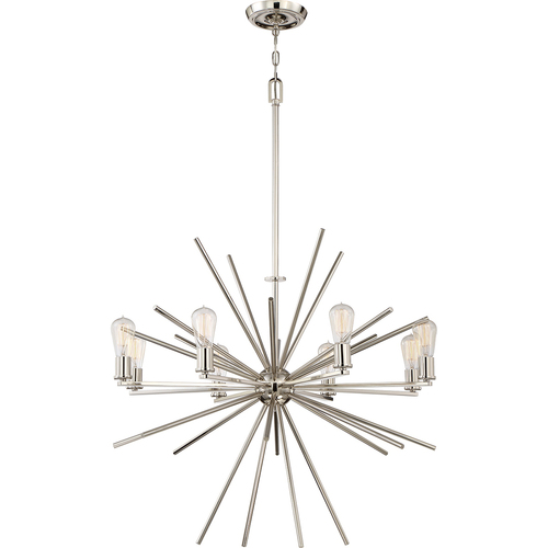 Kontrola Uptown Carnegie 8 Light Lustr - Imperial Silver Elstead