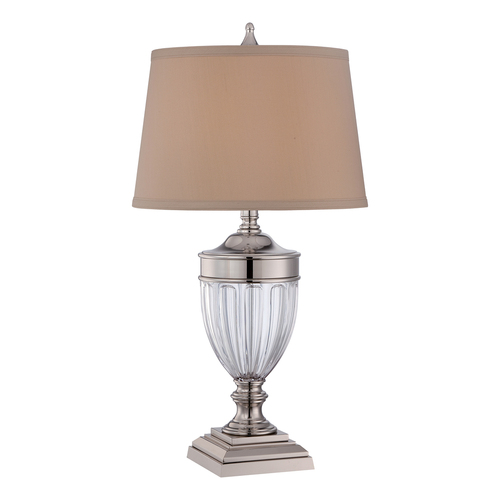 Kontrola Světlá stolní lampa Dennison 1 - Leštěný nikl Elstead