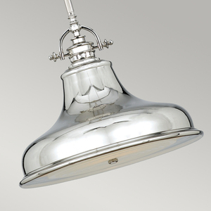 Emery 1 Light Medium Pendant Lamp - Imperial Silver Elstead small 4