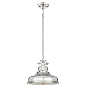 Emery 1 Light Medium Pendant Lamp - Imperial Silver Elstead small 0