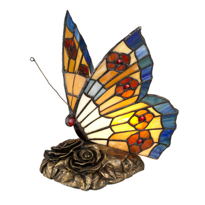 Tiffany Animal Lamps Butterfly Tiffany Lamp Elstead small 0