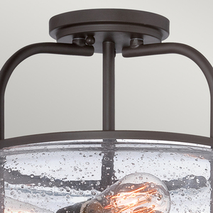 Trilogie 3 Light Medium Semi-Flush - Old Bronze Elstead small 1