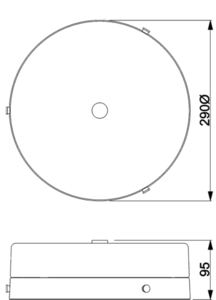 Tamar 1 Light Large Flush Light – leštěný chrom Elstead small 4