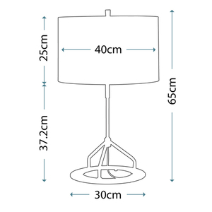 Stolní lampa Vicenza - bílý leštěný nikl Elstead small 1