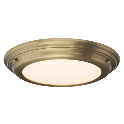 Kontrola Welland 1 Light Flush Light - Aged Brass Elstead
