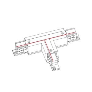 T-spojka pravá pro tříokruhovou lištu CTLS POWER T CONNECTOR RIGHT 1 (T-R1) bílá 8241 Nowodvorski small 1