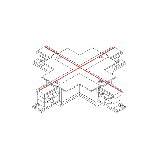 Kontrola Křížová napájecí spojka CTLS RECESSED POWER X CONNECTOR 8680 černá - Nowodvorski