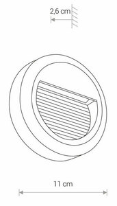 Venkovní nástěnné svítidlo SIDEWALK ROUND LED 8147 Nowodvorski small 4