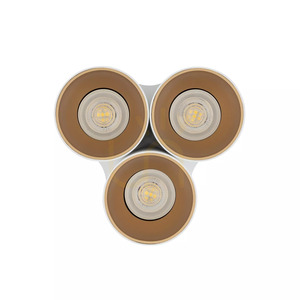 Přisazené stropní svítidlo Nowodvorski EYE TONE 7666 bílé a zlaté 3×GU10 small 3