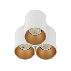 Přisazené stropní svítidlo Nowodvorski EYE TONE 7666 bílé a zlaté 3×GU10 small 4