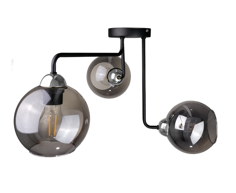 Kontrola Stropní svítidlo 3xE27 COSMO BLACK / SILVER Stropní svítidlo 3xE27 COSMO BLACK / SILVER