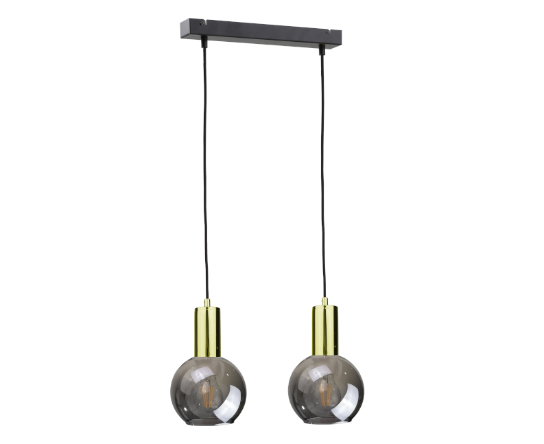 Kontrola Závěsná lampa 2xE27 SUPRA ČERNÁ / ZLATÁ Závěsná lampa 2xE27 SUPRA ČERNÁ / ZLATÁ