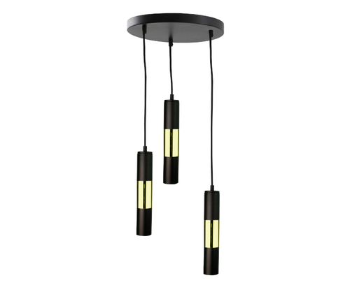 Kontrola Závěsné svítidlo 3xGU10 MAGNUM BLACK / GOLD