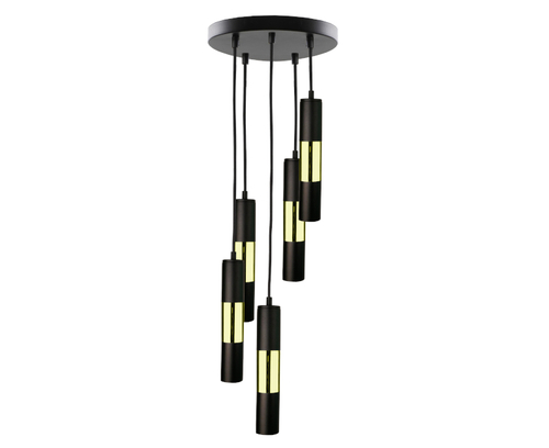 Kontrola Závěsné svítidlo 5xGU10 MAGNUM BLACK/GOLD