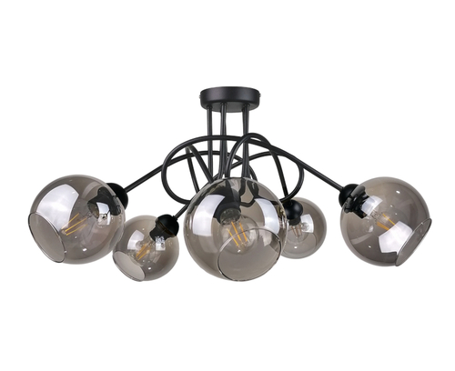 Kontrola Stropní svítidlo 5xE27 RING BLACK