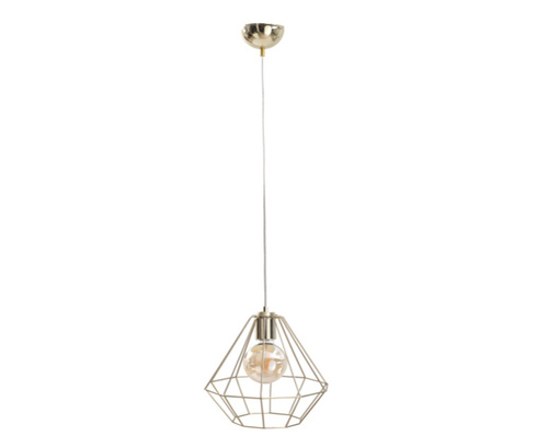 Kontrola Závěsné svítidlo Keter Lighting FARO GOLD zlatá drátěná klec E27 60 W Ø29 cm