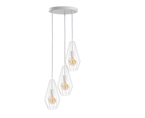 Kontrola Bílé závěsné svítidlo Keter Lighting Lex 442, 3 × E27