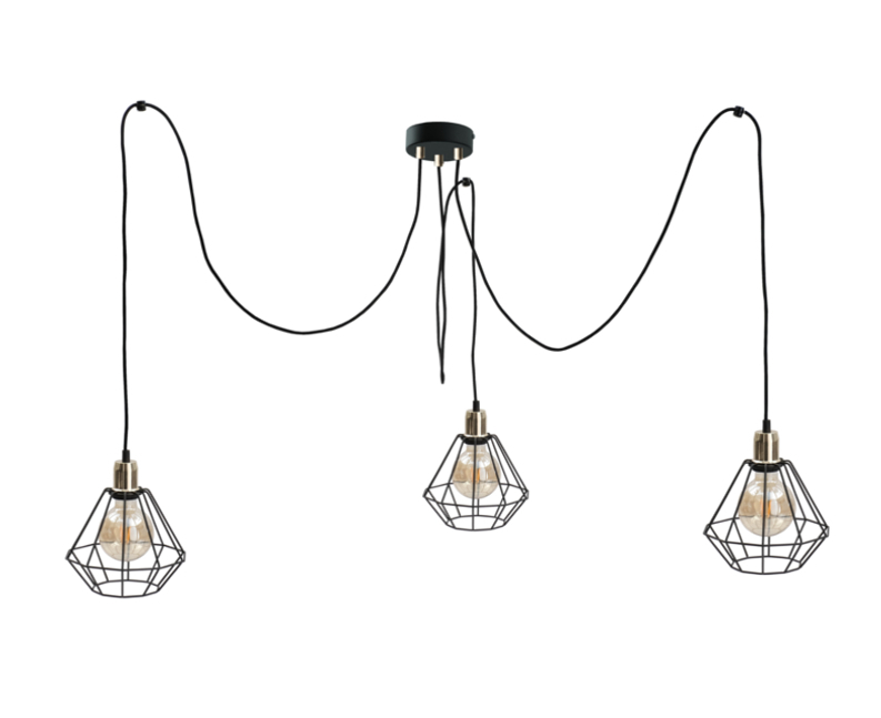 Kontrola Závěsná lampa 3xE27 FOSKAL GOLD Závěsná lampa 3xE27 FOSKAL GOLD