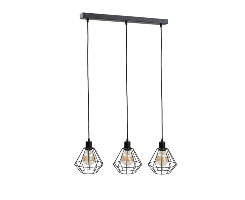 Kontrola Závěsná lampa 3xE27 FOSKAL BLACK Závěsná lampa 3xE27 FOSKAL BLACK