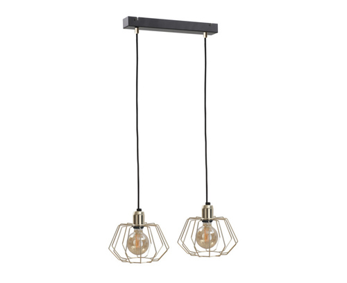 Kontrola Závěsné svítidlo Keter Lighting LAYA GOLD 574, 2xE27, zlaté a černé