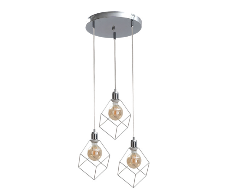 Kontrola Závěsná lampa 3xE27 RUBEN SILVER Závěsná lampa 3xE27 RUBEN SILVER