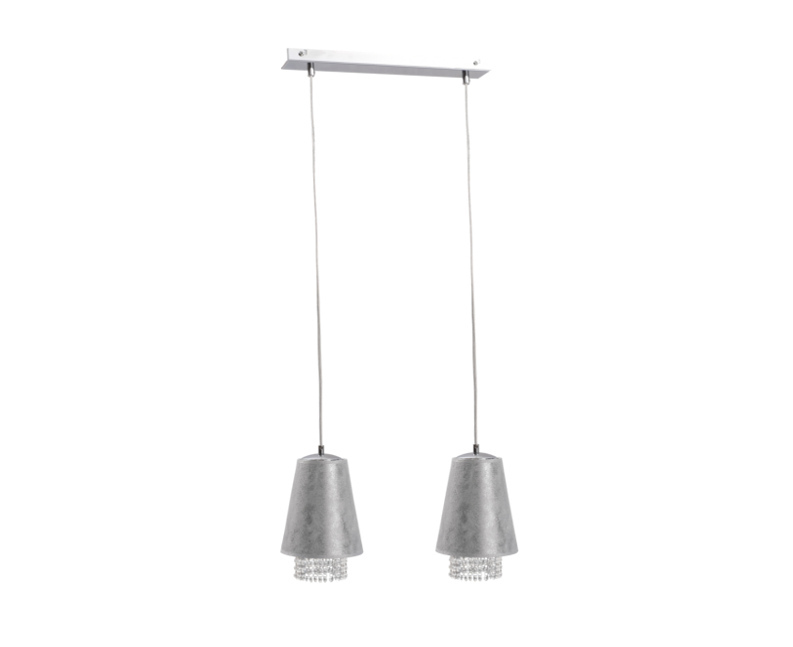 Kontrola Závěsná lampa 2xE27 MOLLY CRYSTAL SILVER Závěsná lampa 2xE27 MOLLY CRYSTAL SILVER
